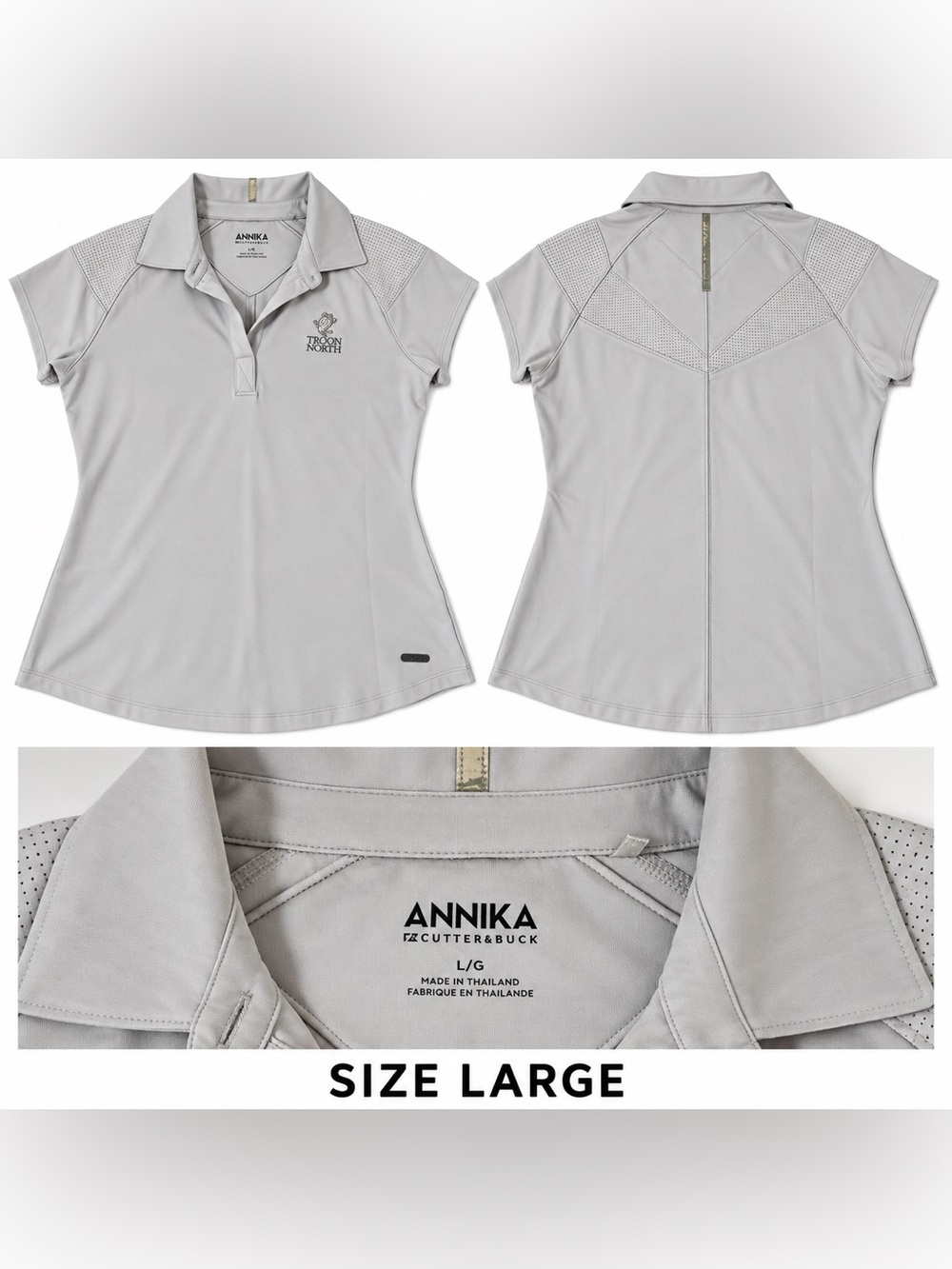 NIKA Light Gray Women's Golf Polo